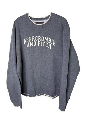 Vintage 90s Abercrombie & Fitch Crewneck Sweatshirt Distressed Baggy